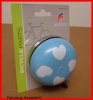 Ding Dong Glocke 80 mm Klingel Chrom (hellblau Lackiert) mit Herzchen *NEU*