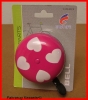 Ding Dong Glocke 80 mm Klingel Chrom (pink Lackiert) mit Herzchen *NEU*