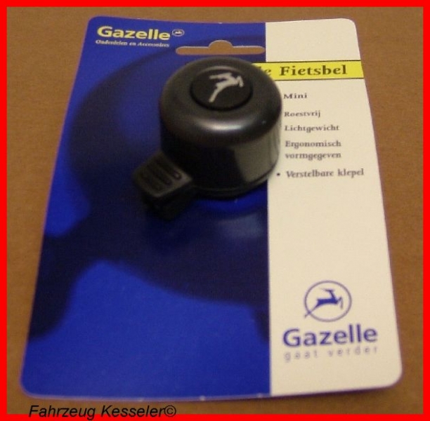 Original Gazelle Alu Sport Glocke Klingel in schwarz