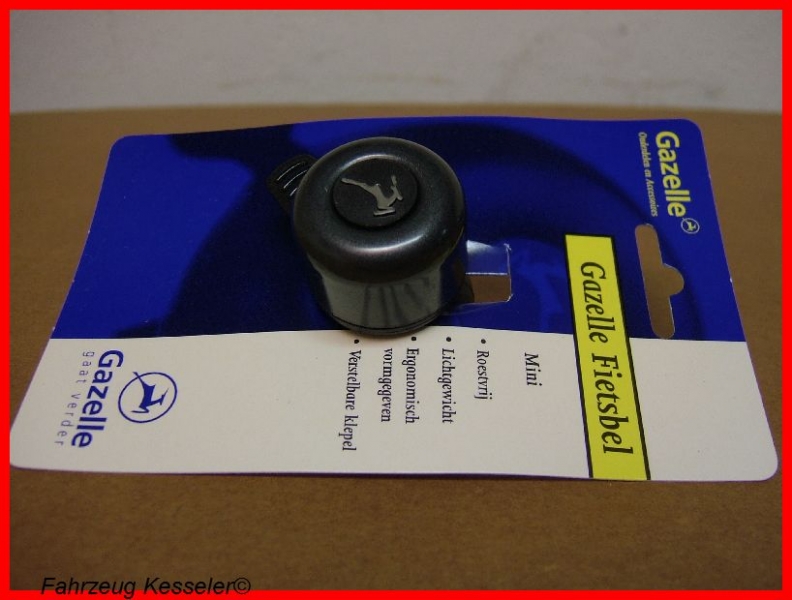Original Gazelle Alu Sport Glocke Klingel in schwarz